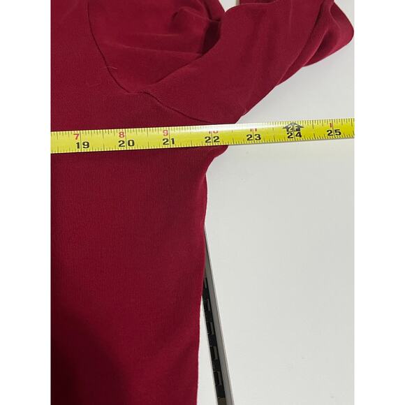 Karen Scott Deep Red Long Sleeve Henley -100% Cotton- Womens Size XL - Picture 5 of 6